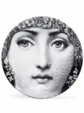 Fornasetti graphic porcelain plate - Black