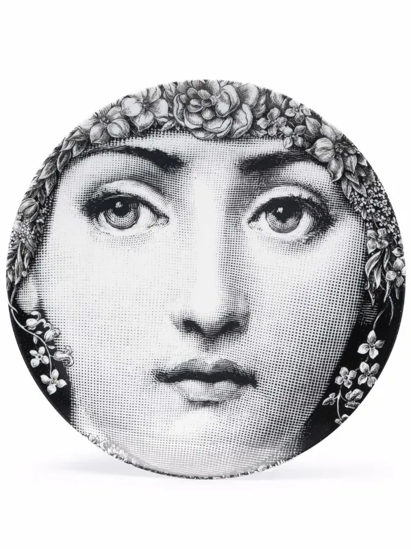 Fornasetti graphic porcelain plate