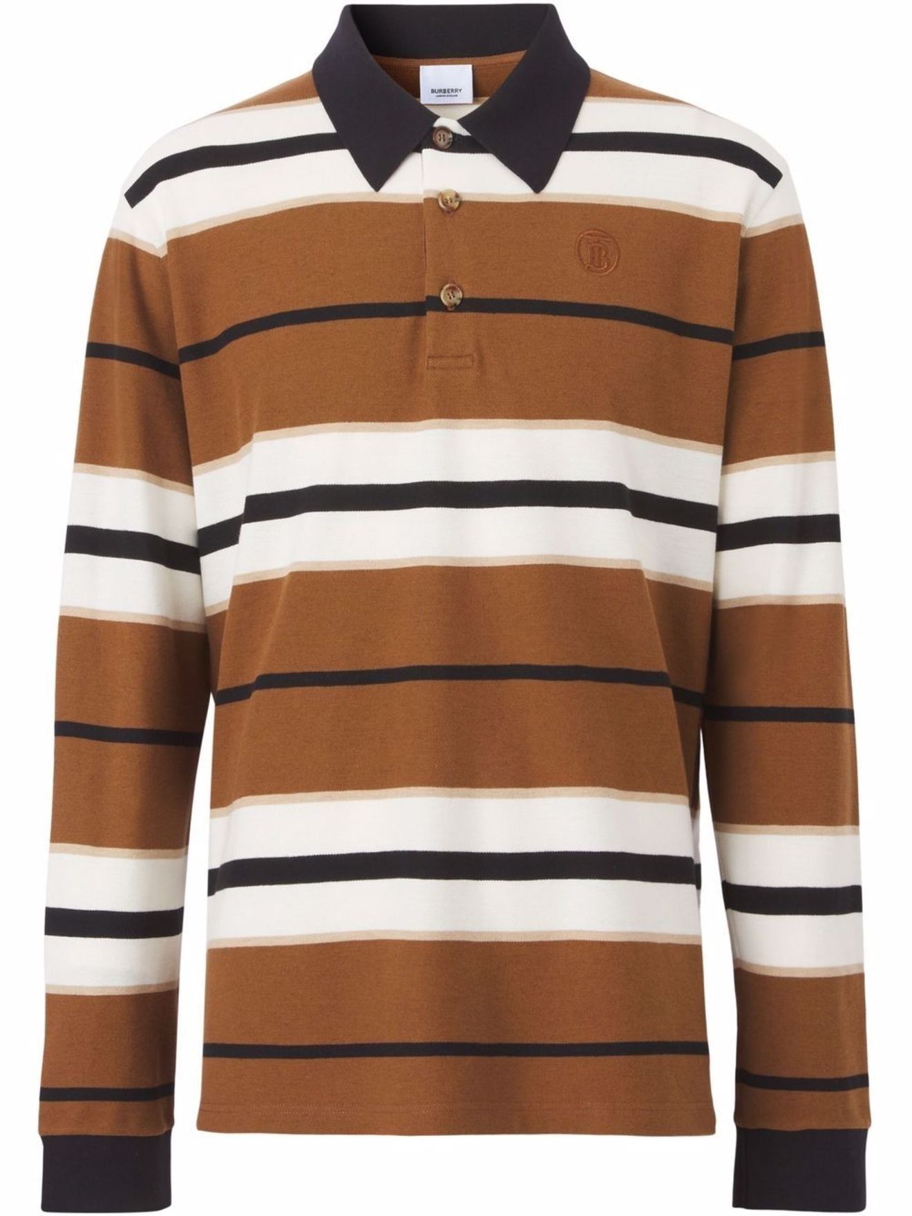 Burberry monogram motif polo shirt brown | MODES