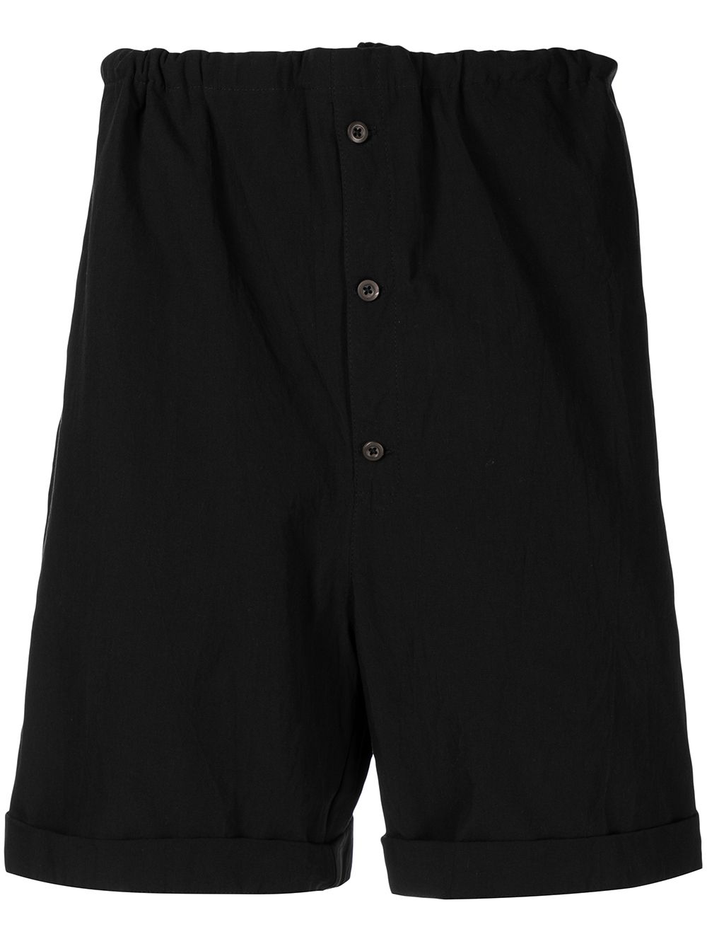 Prada logo-patch cotton shorts - Black