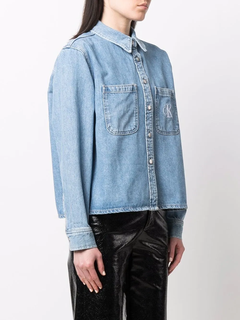 фото Calvin klein jeans джинсовая куртка с вышитым логотипом
