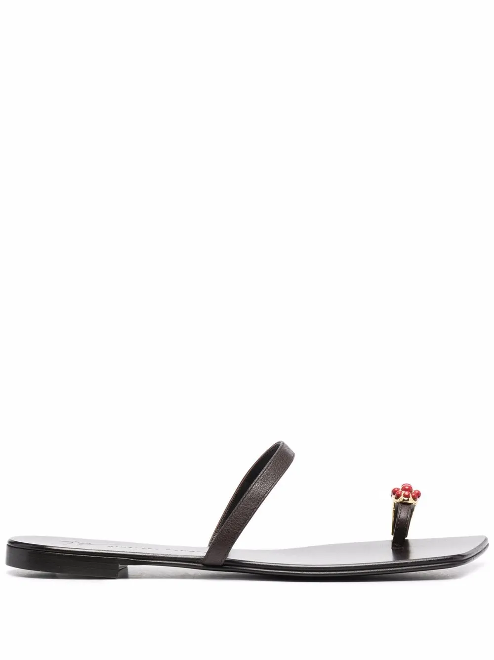 GIUSEPPE ZANOTTI ALCHEMISIA RING FLAT SANDALS