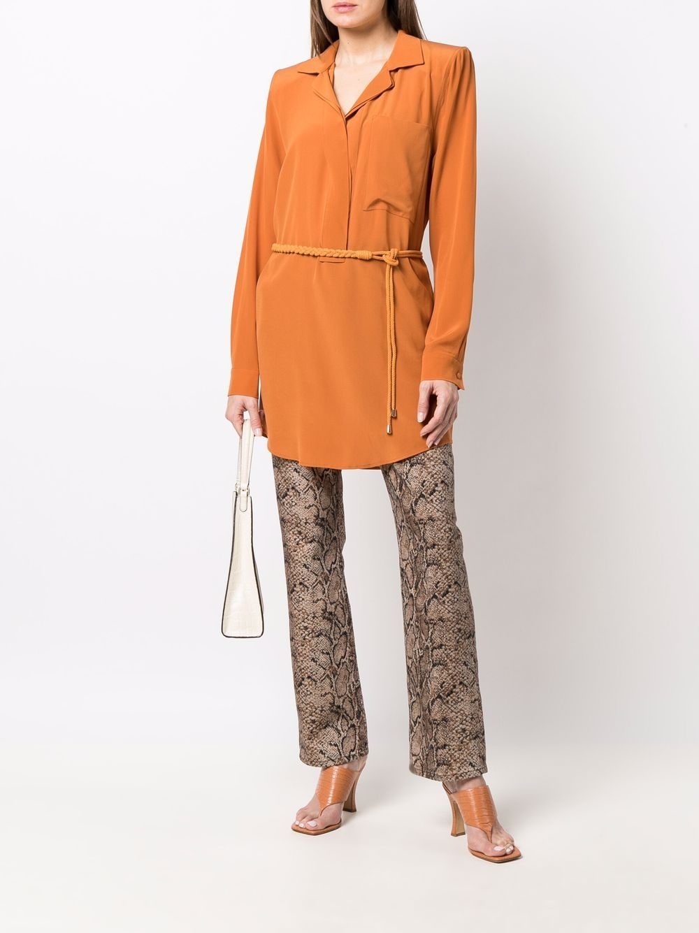Federica Tosi Zijden blouse - Oranje