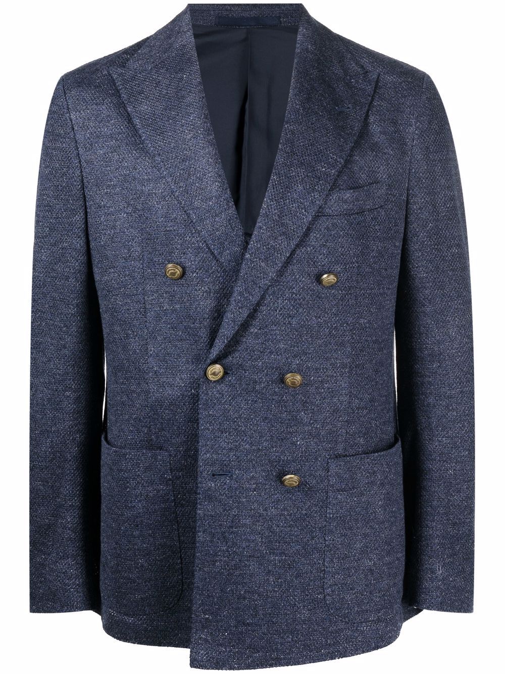 Shop Eleventy double-breasted linen jacket with Express Delivery - FARFETCH