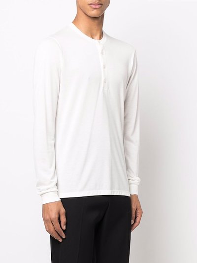 TOM FORD Henley long-sleeved T-shirt white | MODES
