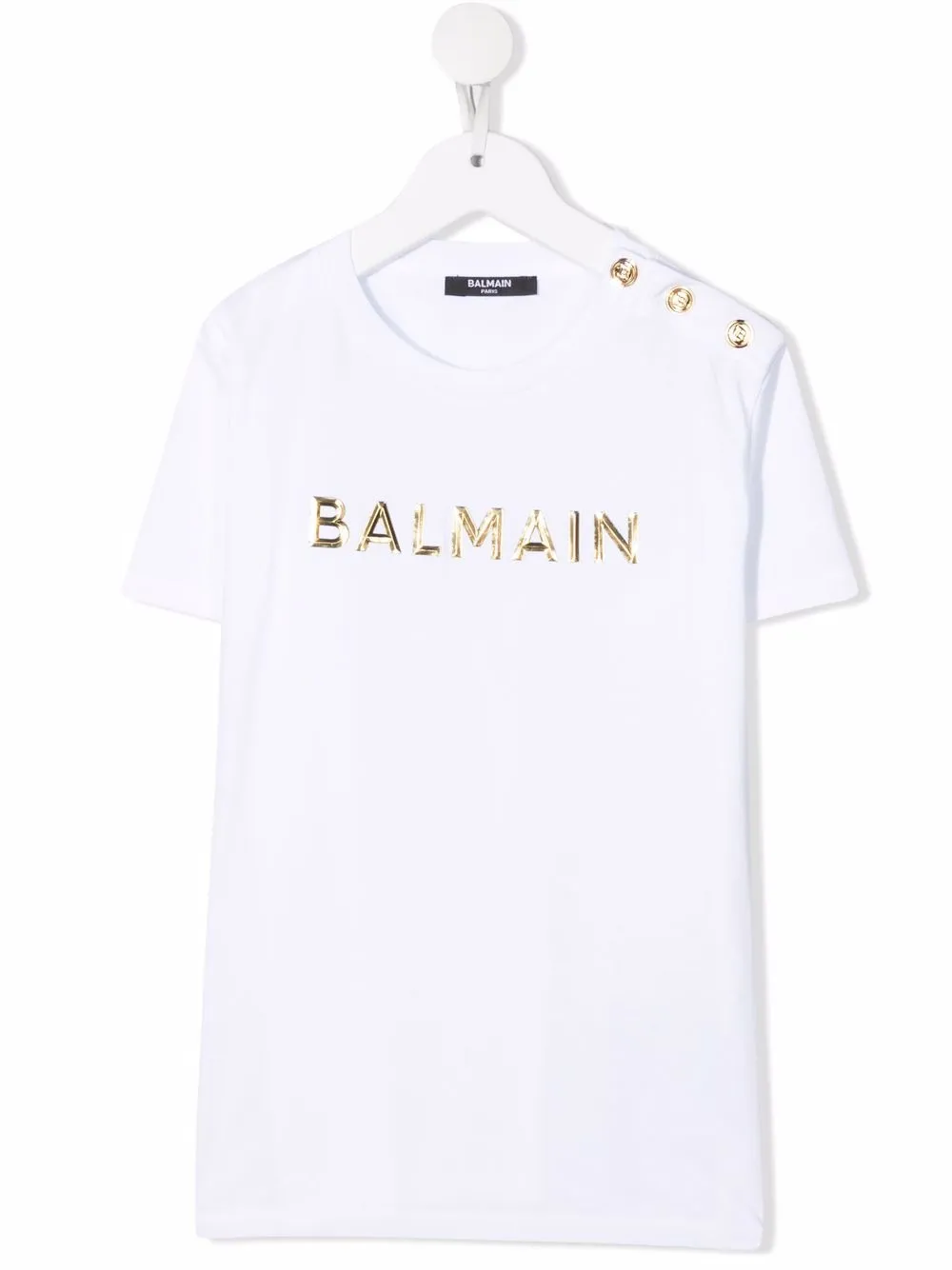 

Balmain Kids playera con logo estampado - Blanco