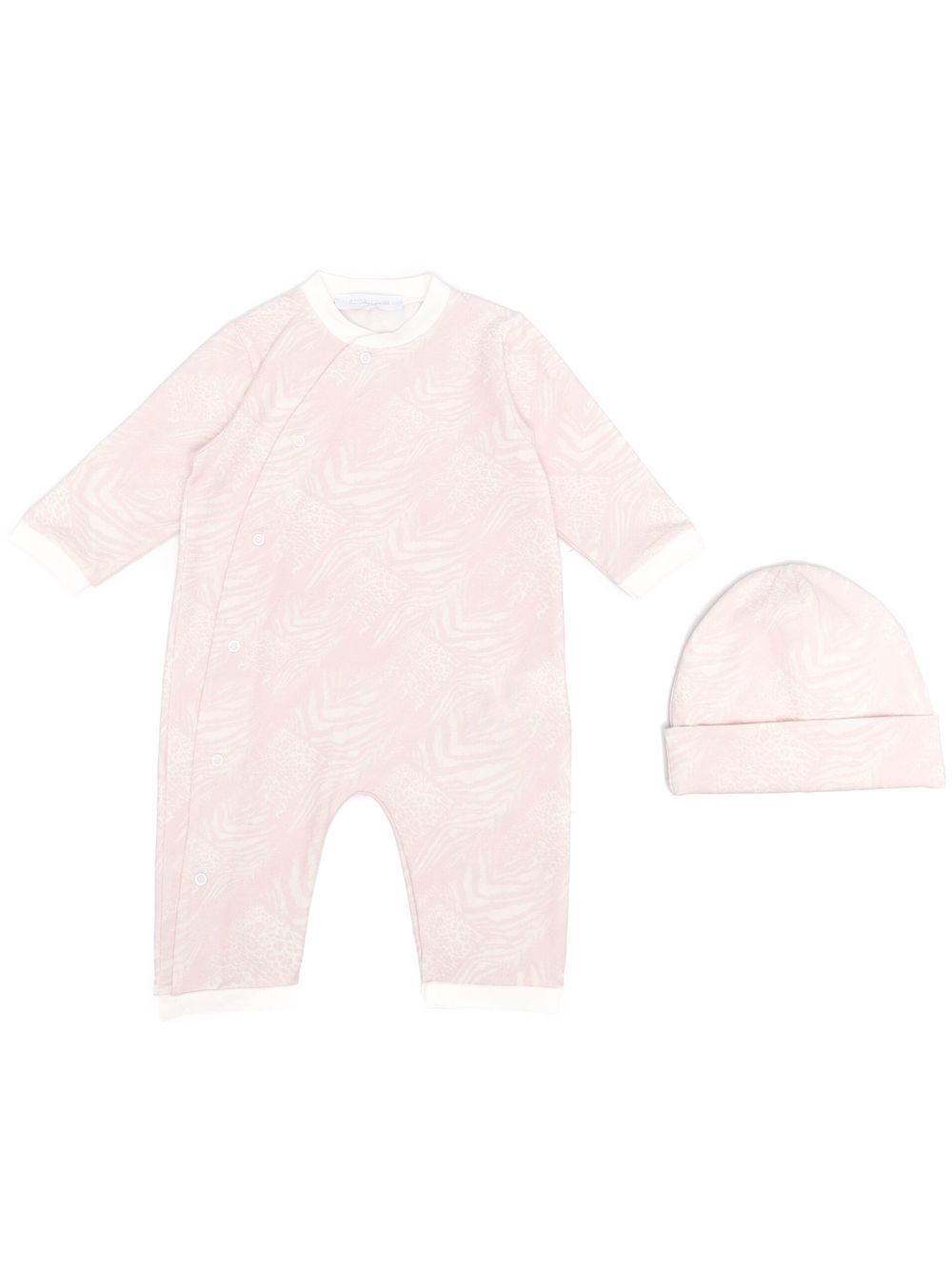 Roberto Cavalli Junior Babies' 花卉印花连体衣套装 In Pink