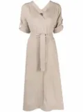 Lorena Antoniazzi belted midi dress - Neutrals