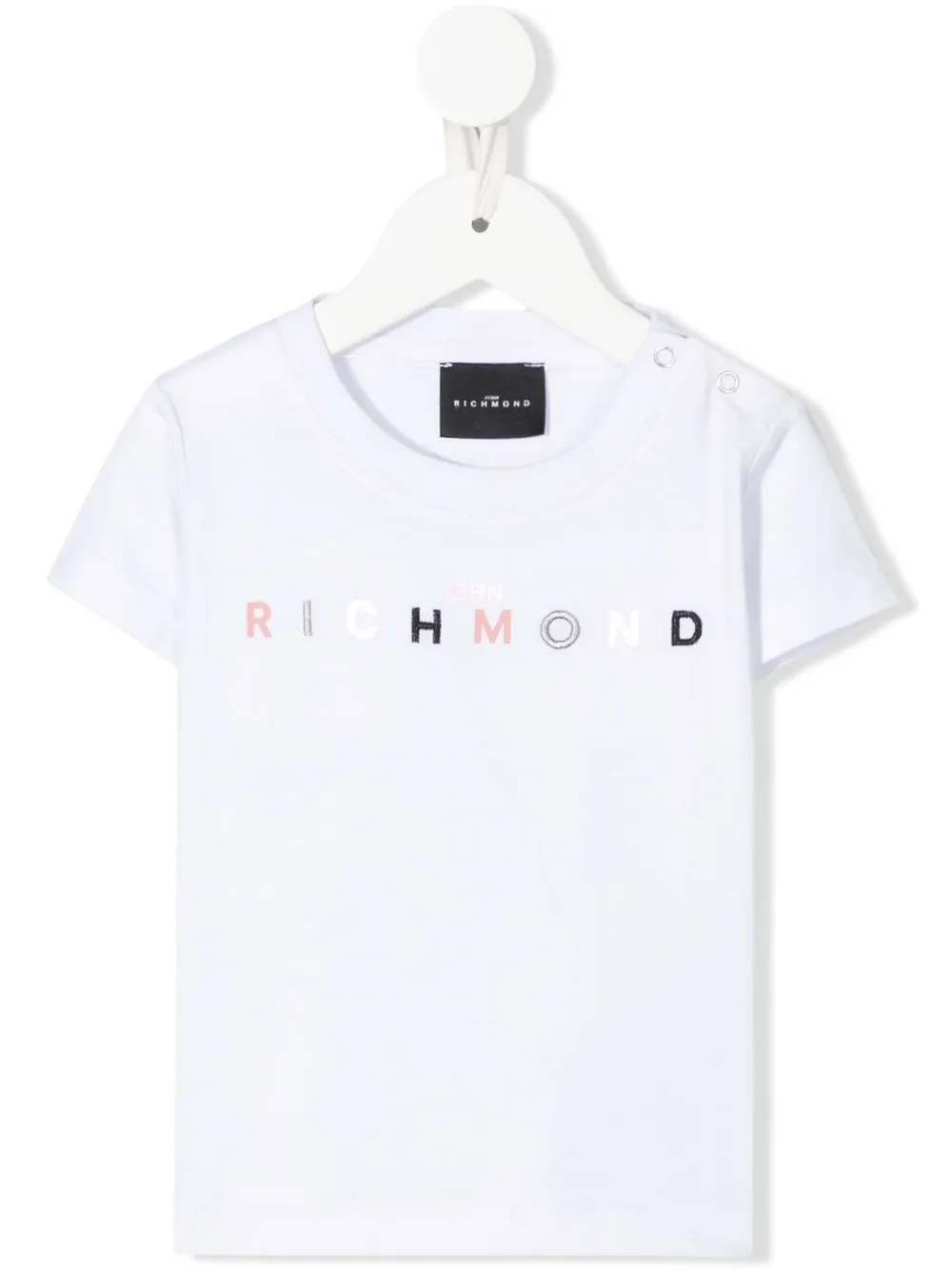 

John Richmond Junior embroidered logo T-shirt - White