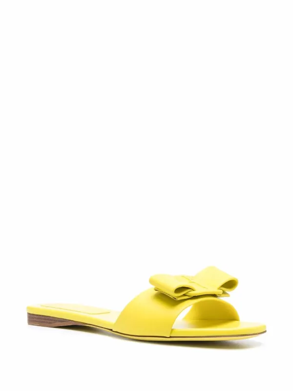 yellow bow sandals