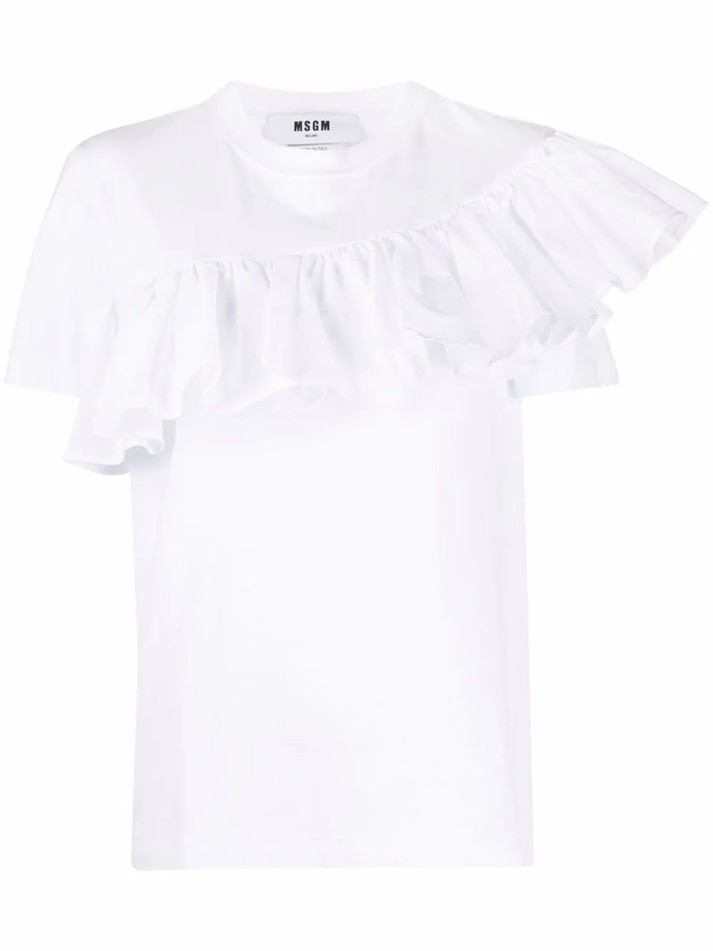 

MSGM ruffle detail T-shirt - White