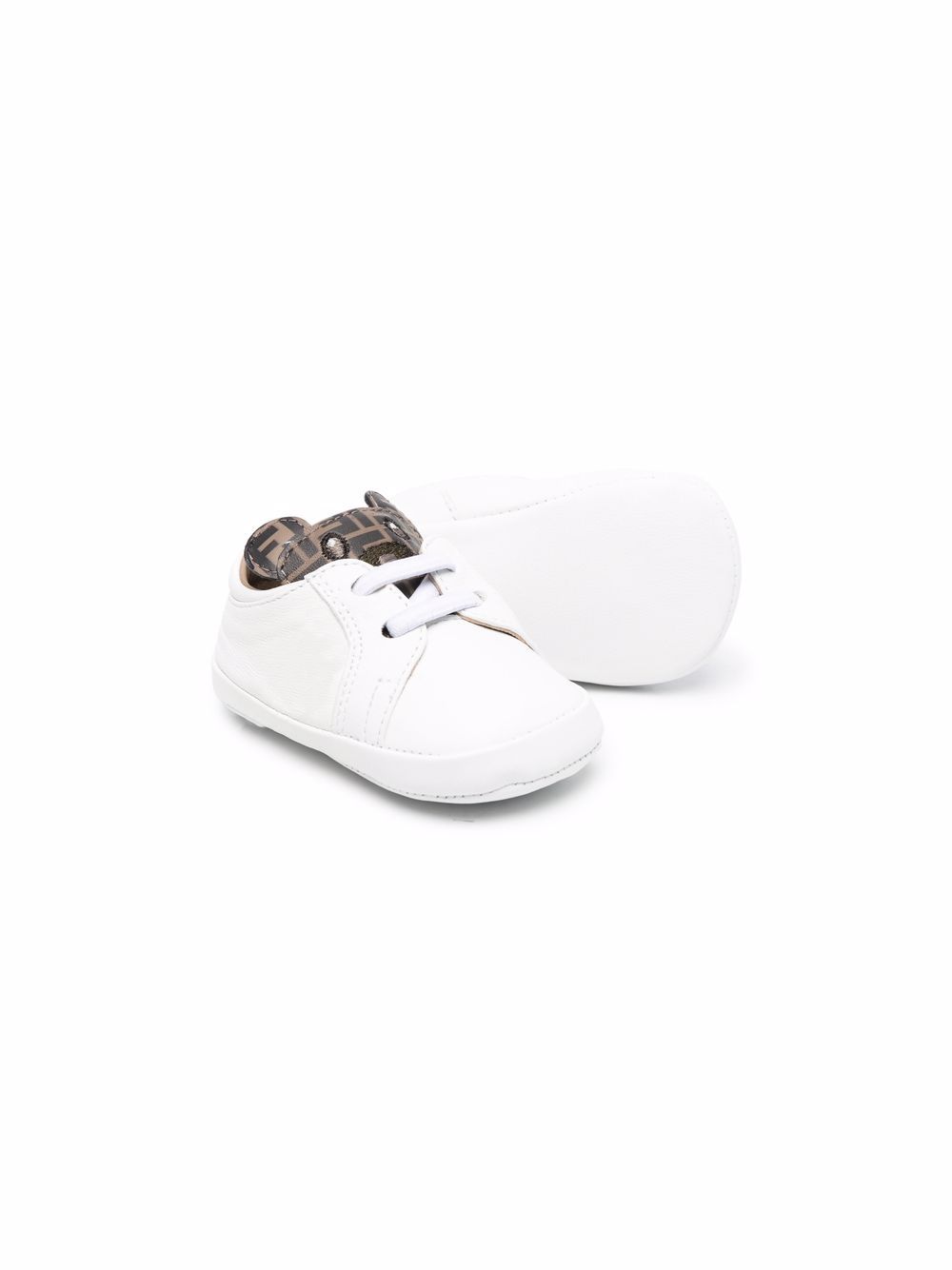 Fendi Kids Slofjes met FF patroon - Wit