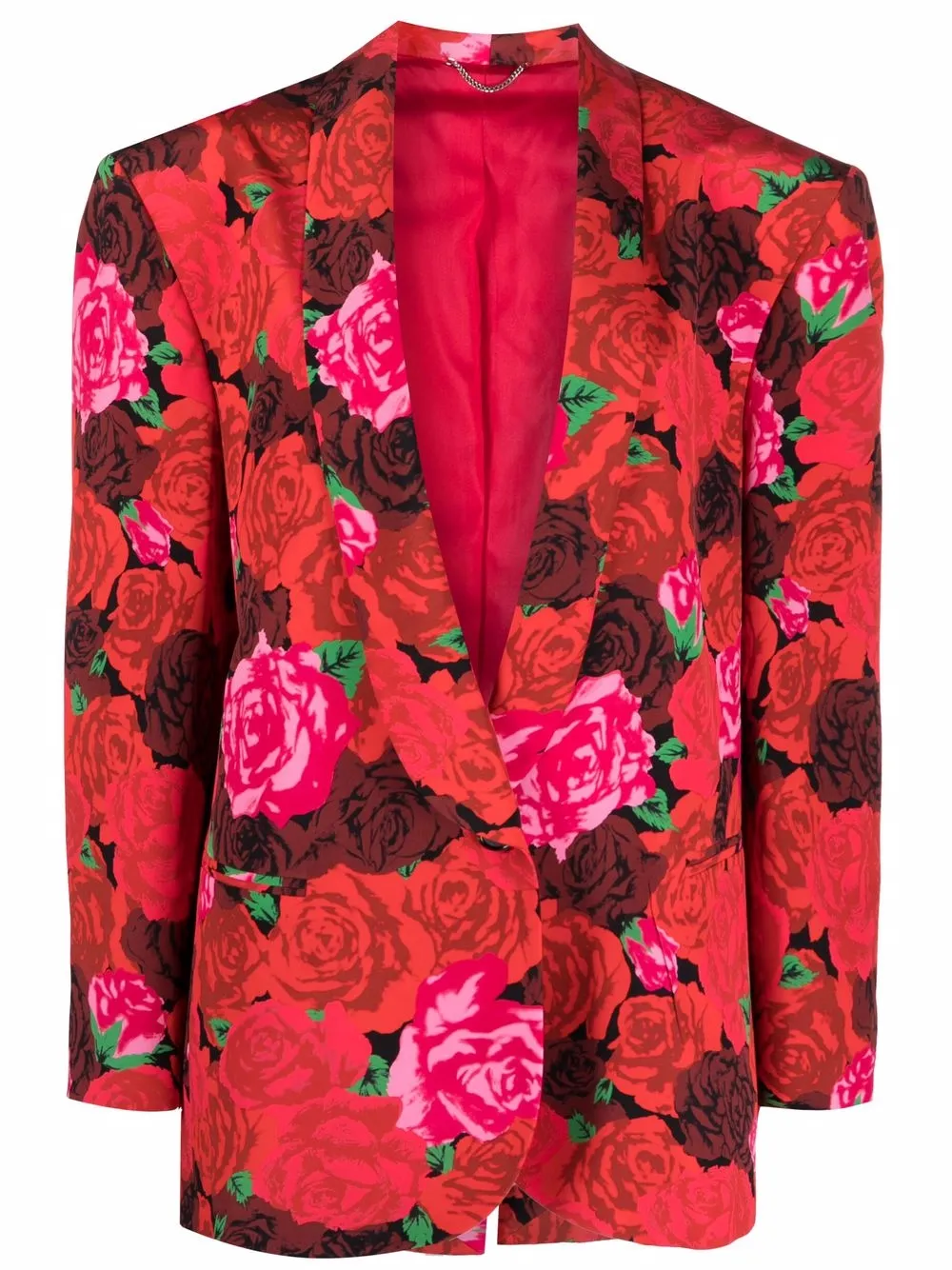 Magda Butrym шелковый блейзер с цветочным принтом