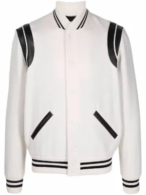 saint laurent white leather jacket