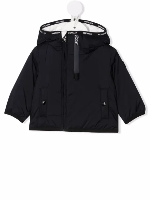 Moncler Enfant half zip hooded jacket 