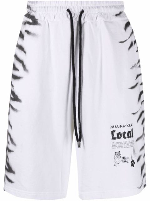 Mauna Kea - tiger-print track shorts