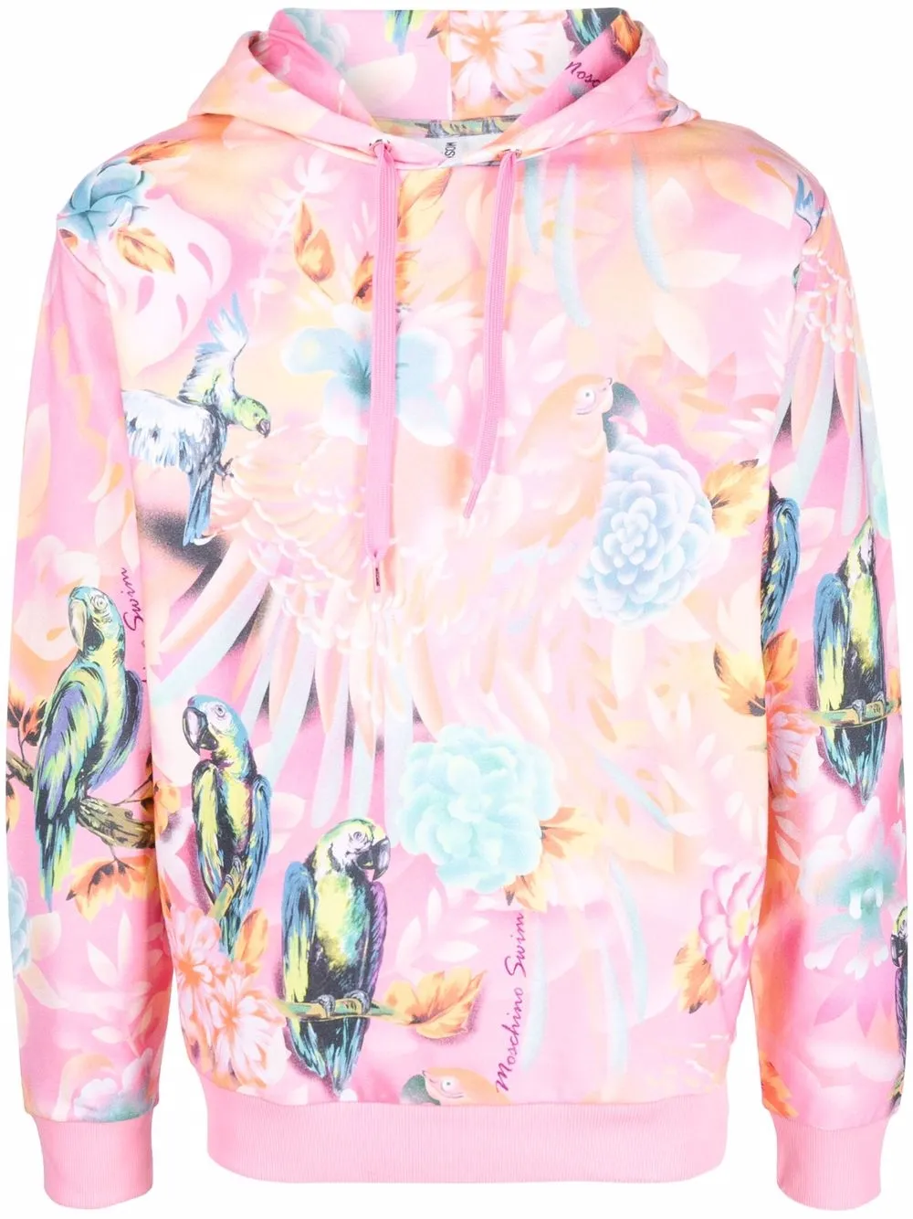 

Moschino hoodie con estampado gráfico - Rosado