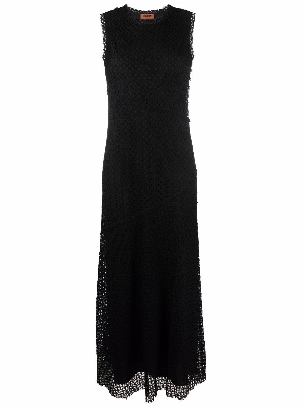 Shop Missoni crochet layered long dress with Express Delivery - FARFETCH