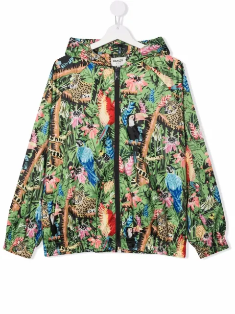 Kenzo Kids جاكيت بهودي وطبعة استوائية