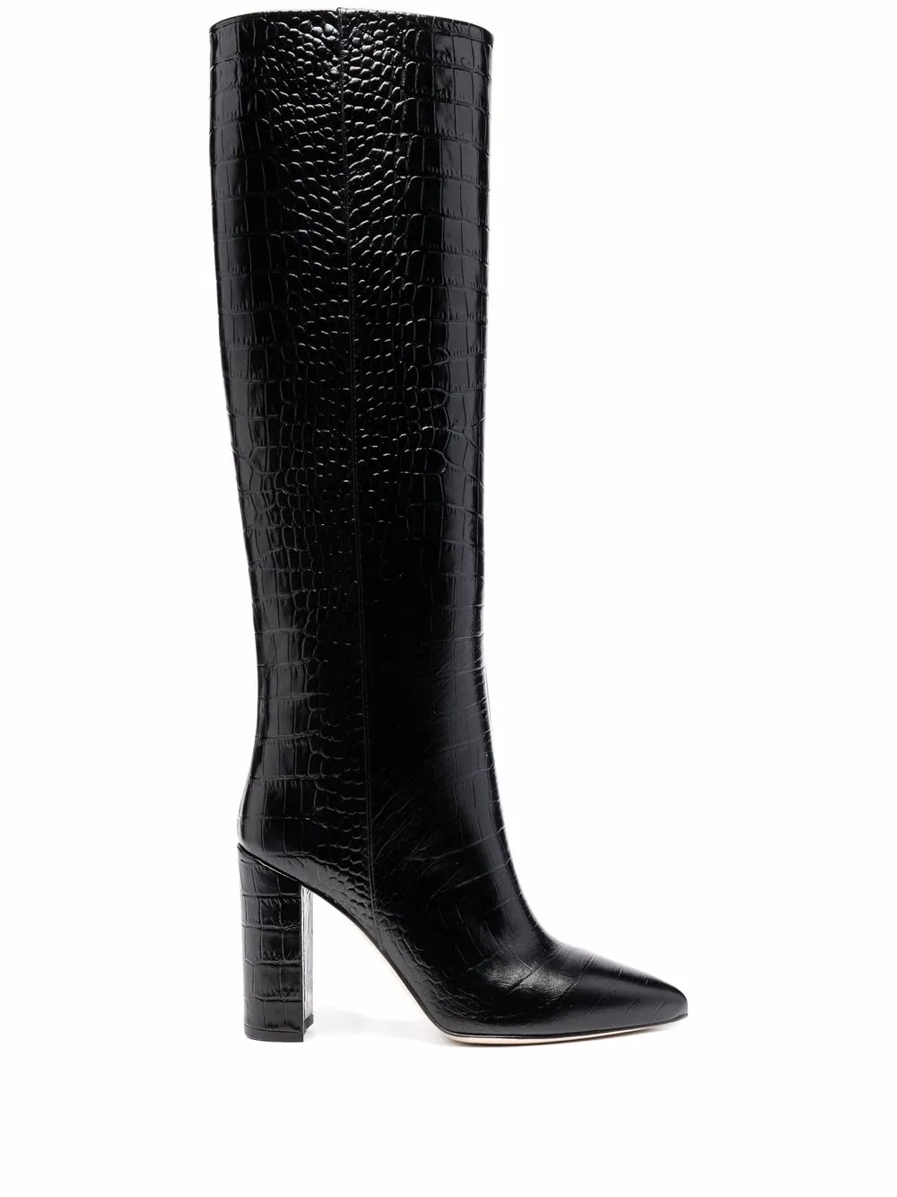 фото Paris texas crocodile-effect knee-high boots