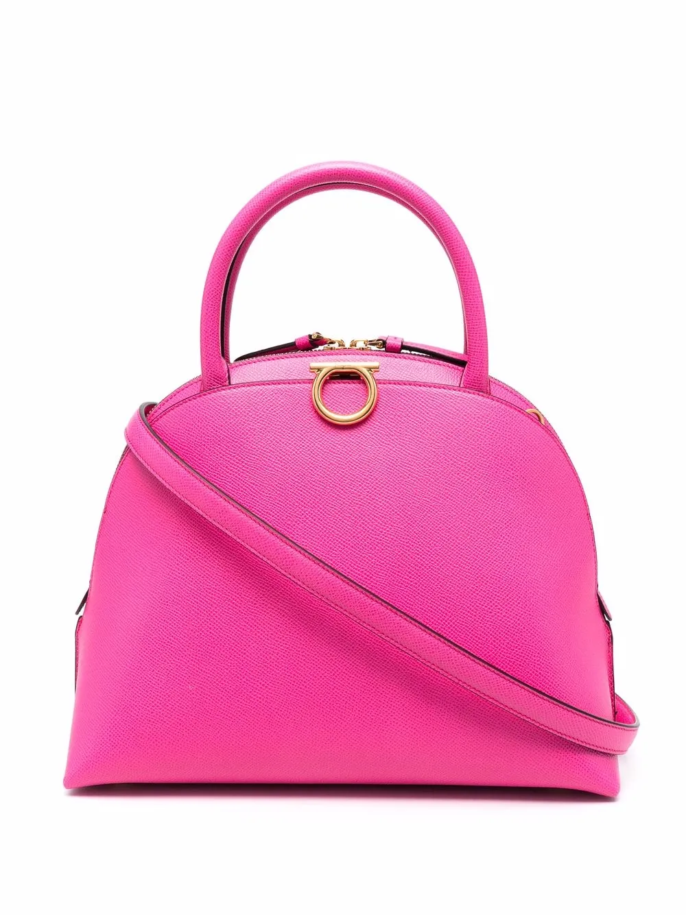 

Salvatore Ferragamo tote con cierre y asa - Rosado