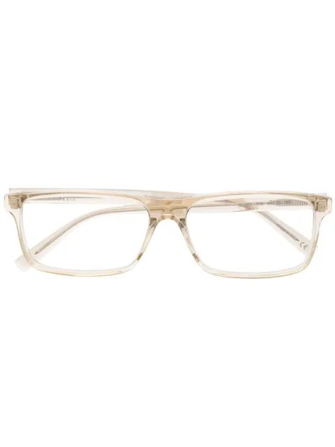 Saint Laurent Eyewear tortoiseshell-effect rectangle-frame glasses