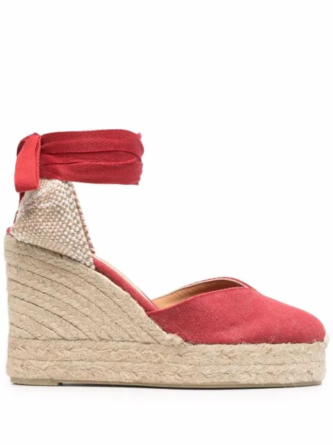 Castañer tie-detail platform espadrilles