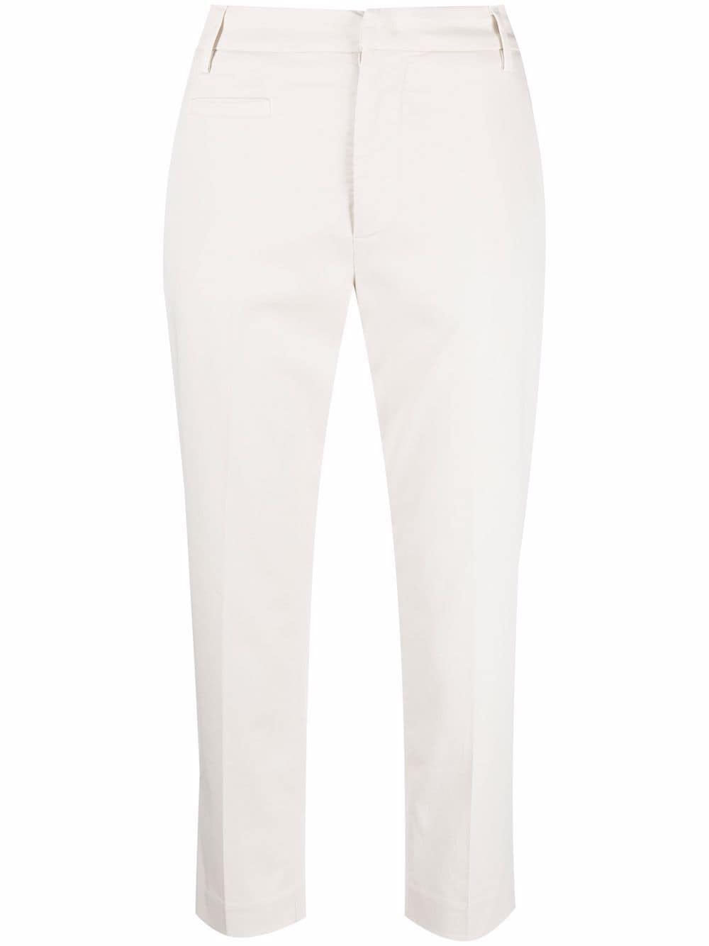 cropped slim fit trousers