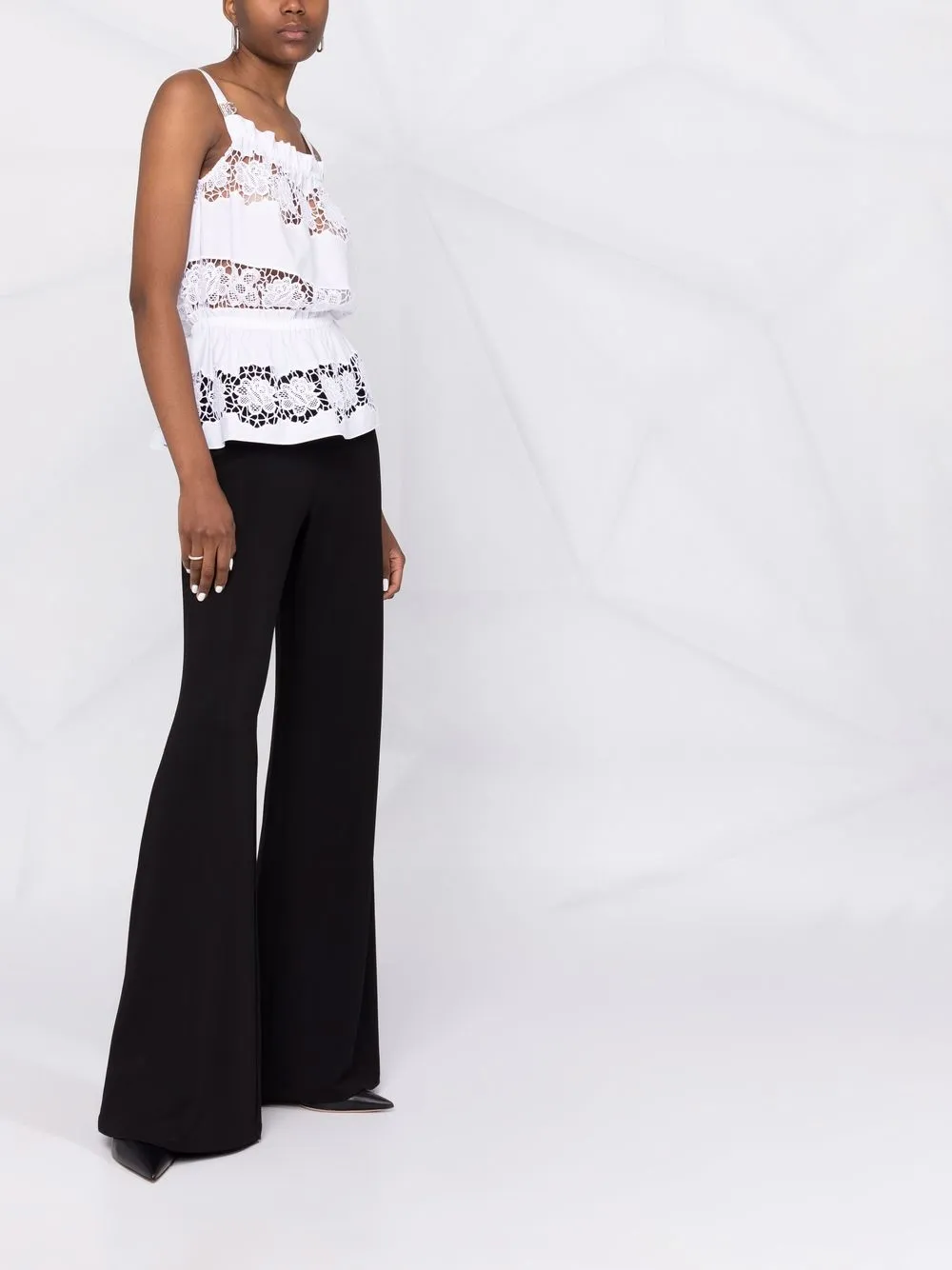 фото Dolce & gabbana топ без рукавов со вставками в технике кроше