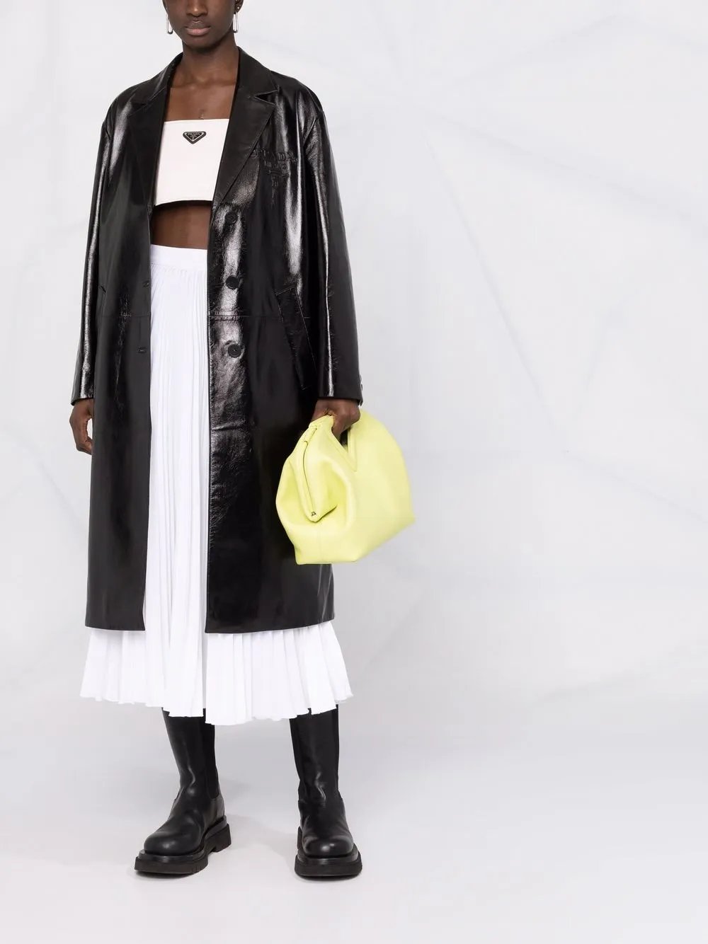 Prada Leren jas - Zwart