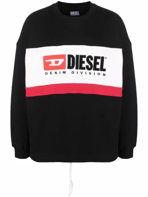 Diesel logo-print crew neck sweatshirt