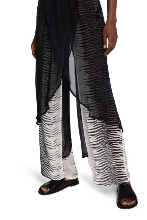 Layered Zebra-Print Trousers
