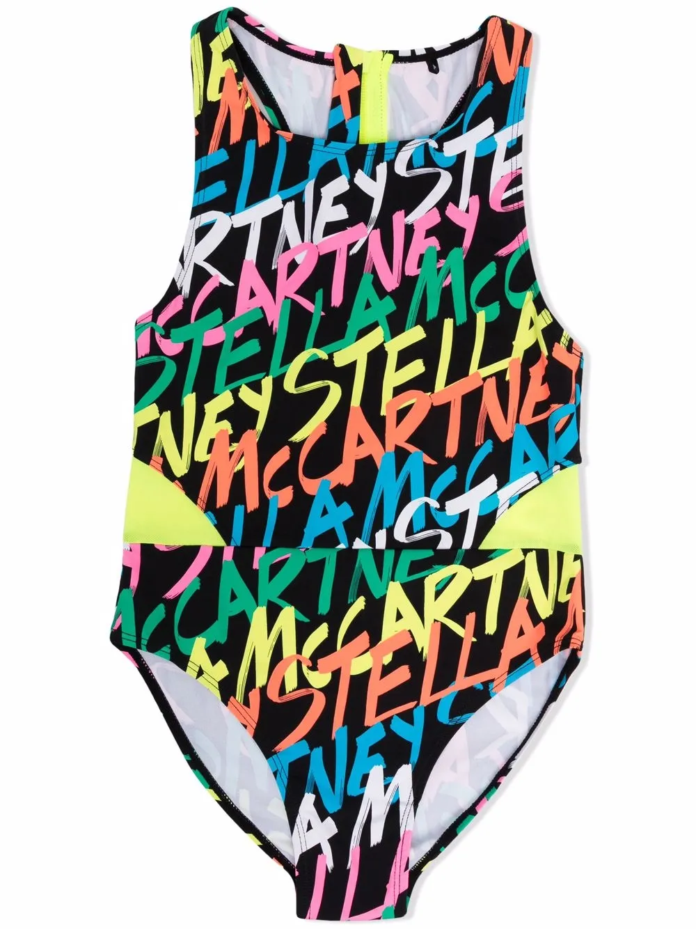 

Stella McCartney Kids all-over logo-print swimsuit - Black