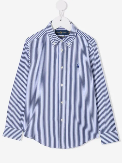POLO RALPH LAUREN KIDS Gestreiftes Hemd mit Logo