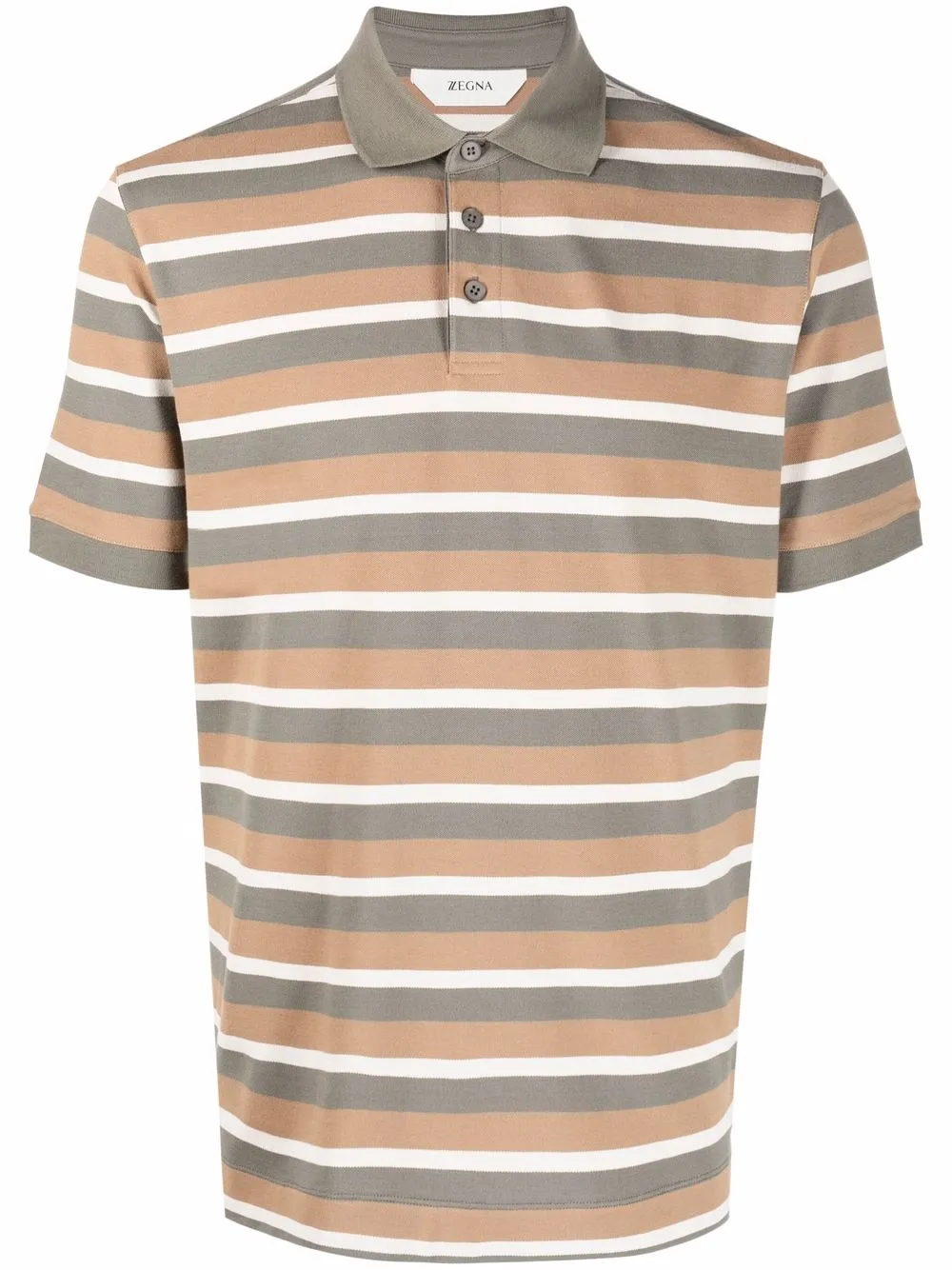 

Zegna playera tipo polo manga corta - Marrón