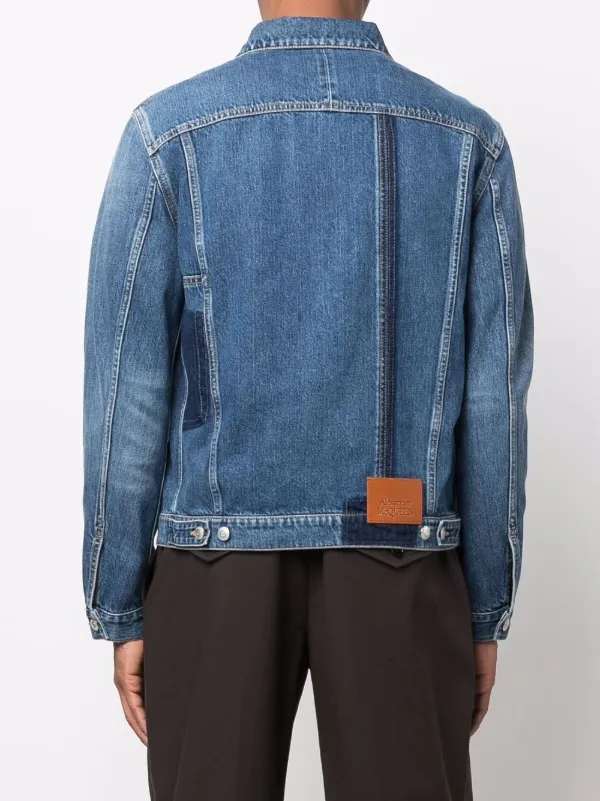 Alexander McQueen blue zip-fastening 