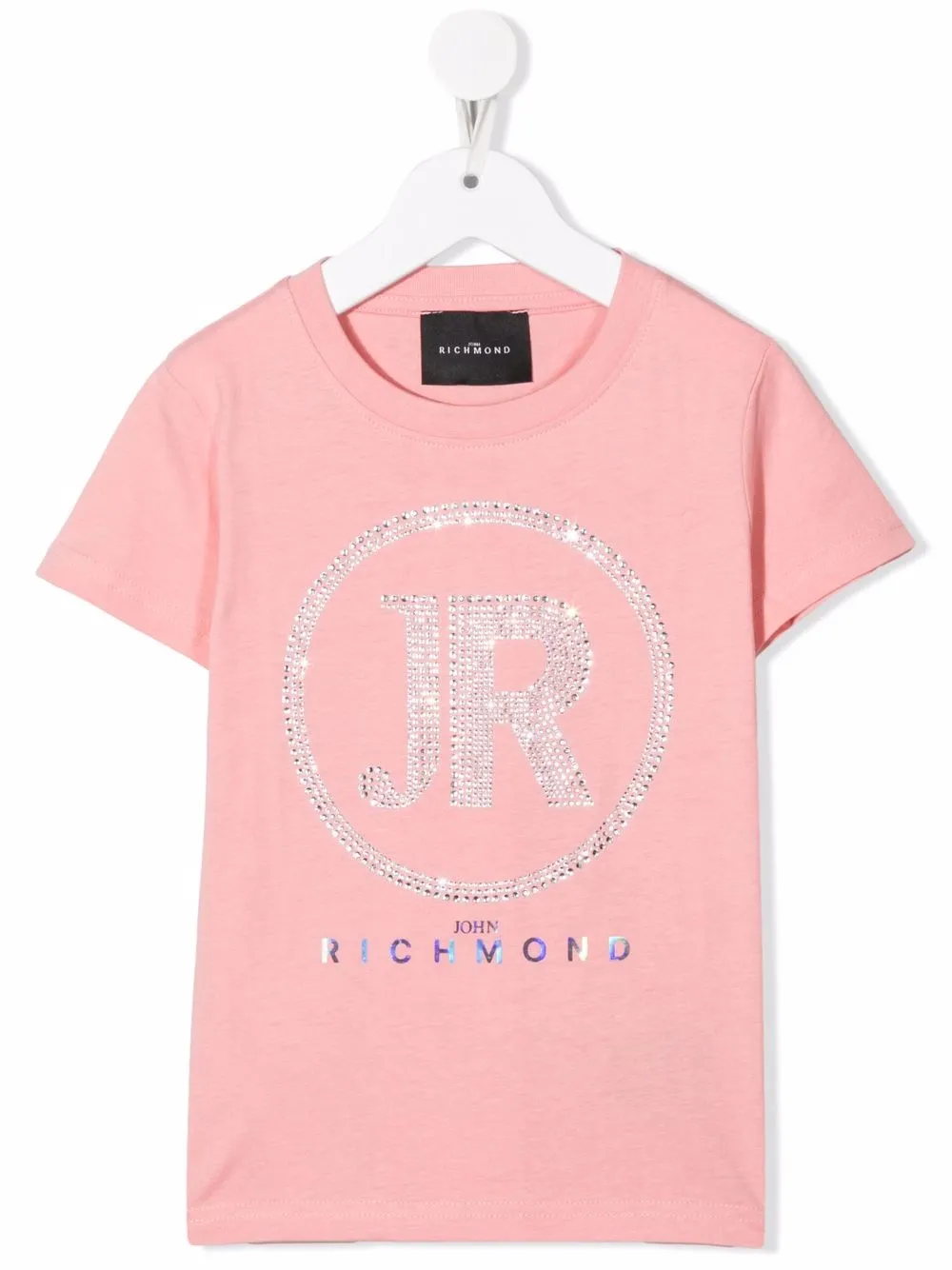 

John Richmond Junior playera con detalles de strass - Rosado