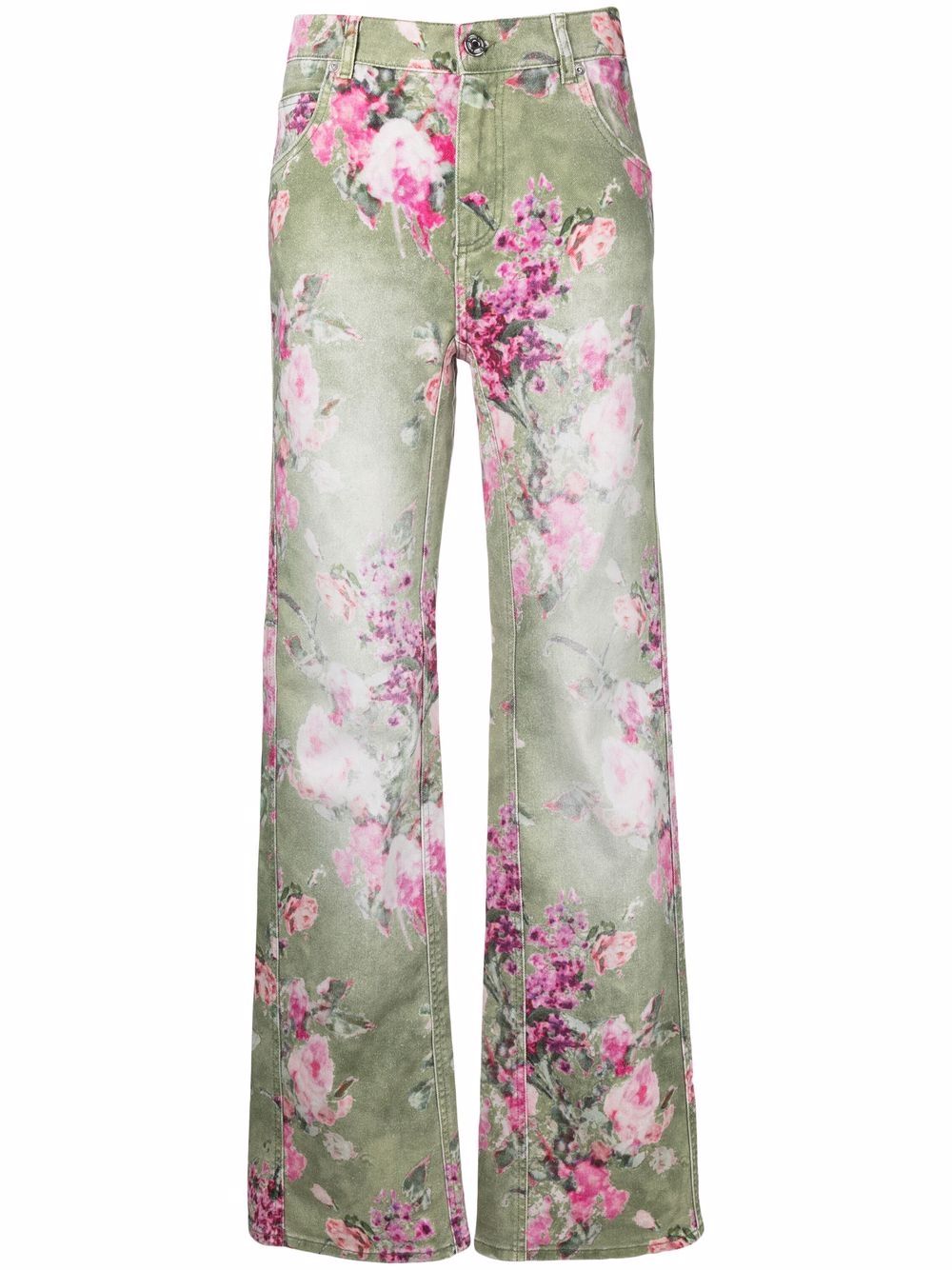 фото Blumarine floral wide-leg trousers