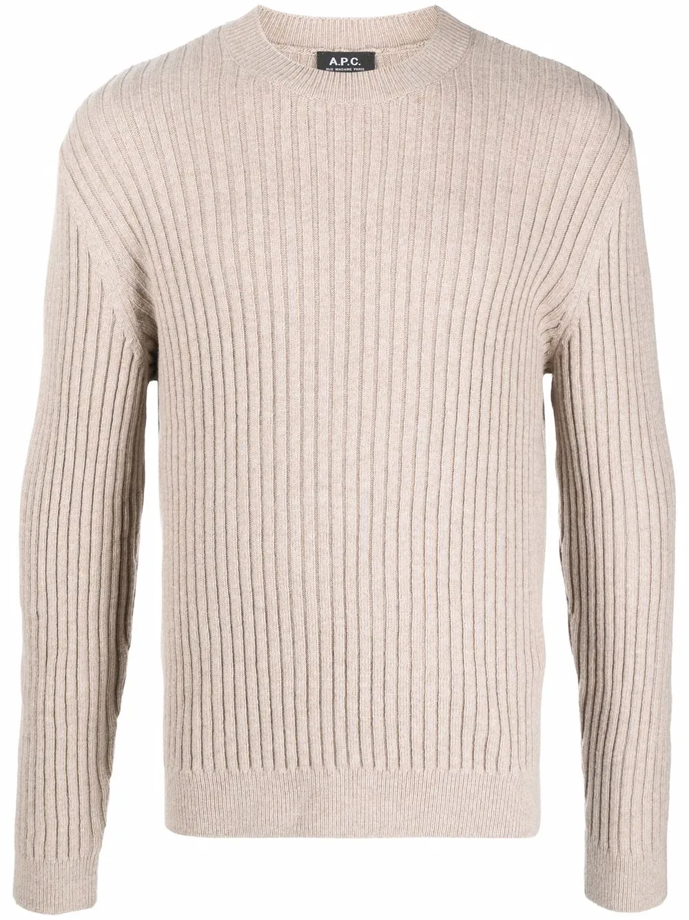 

A.P.C. suéter con ribetes de canalé - Neutro