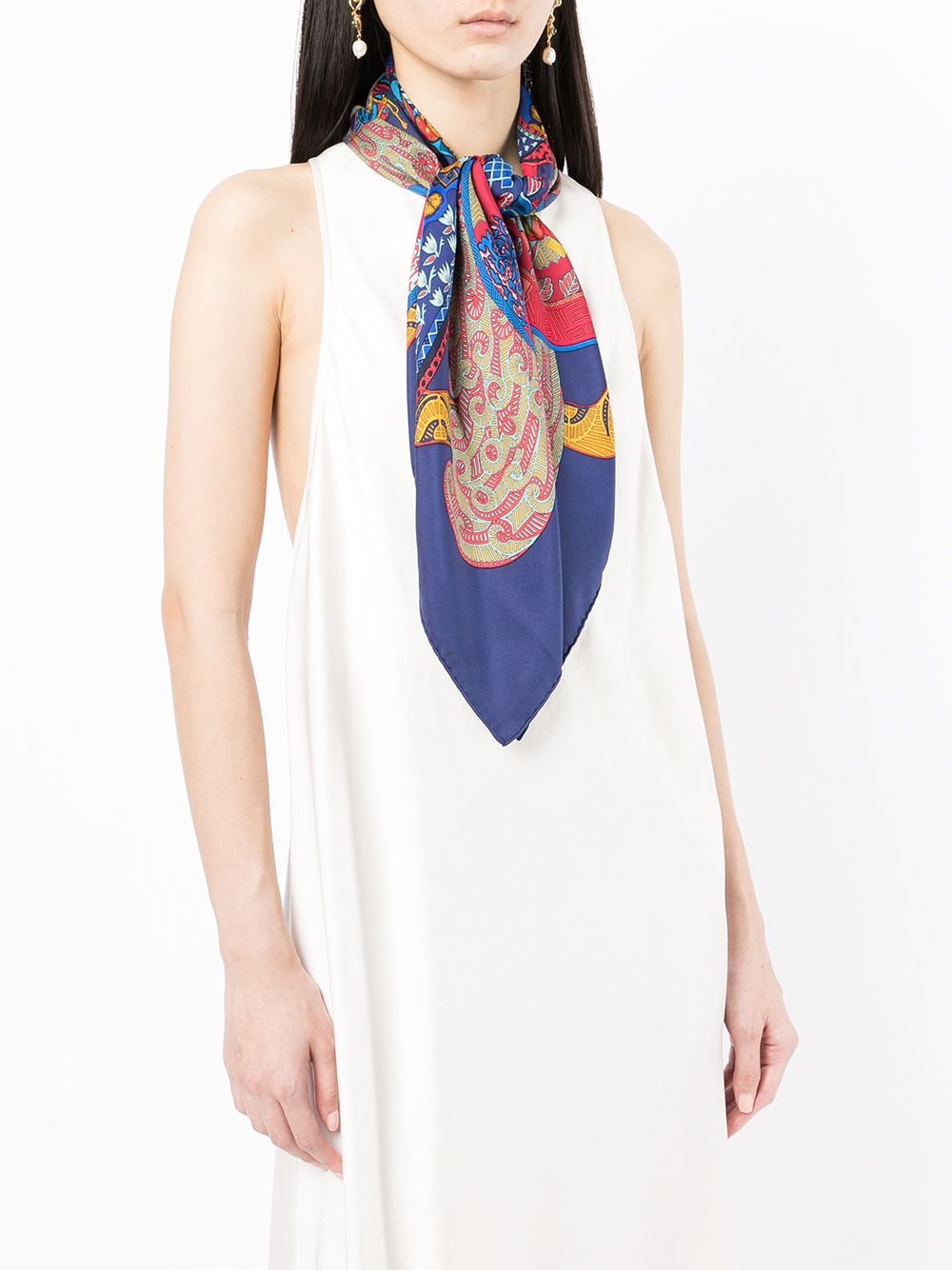 Hermès Pre-Owned Pre-owned sjaal met print - Blauw