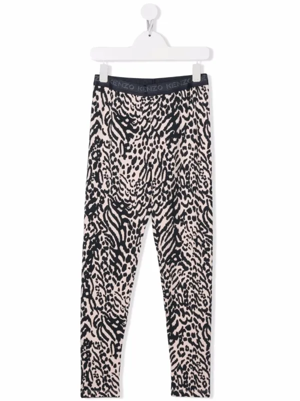 Kenzo Kids TEEN leopard-print leggings 