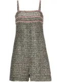 CHANEL Pre-Owned tweed sleeveless minidress - Green