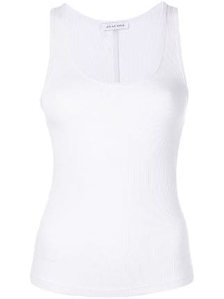 ANINE BING August Ribbed Tank Top Farfetch