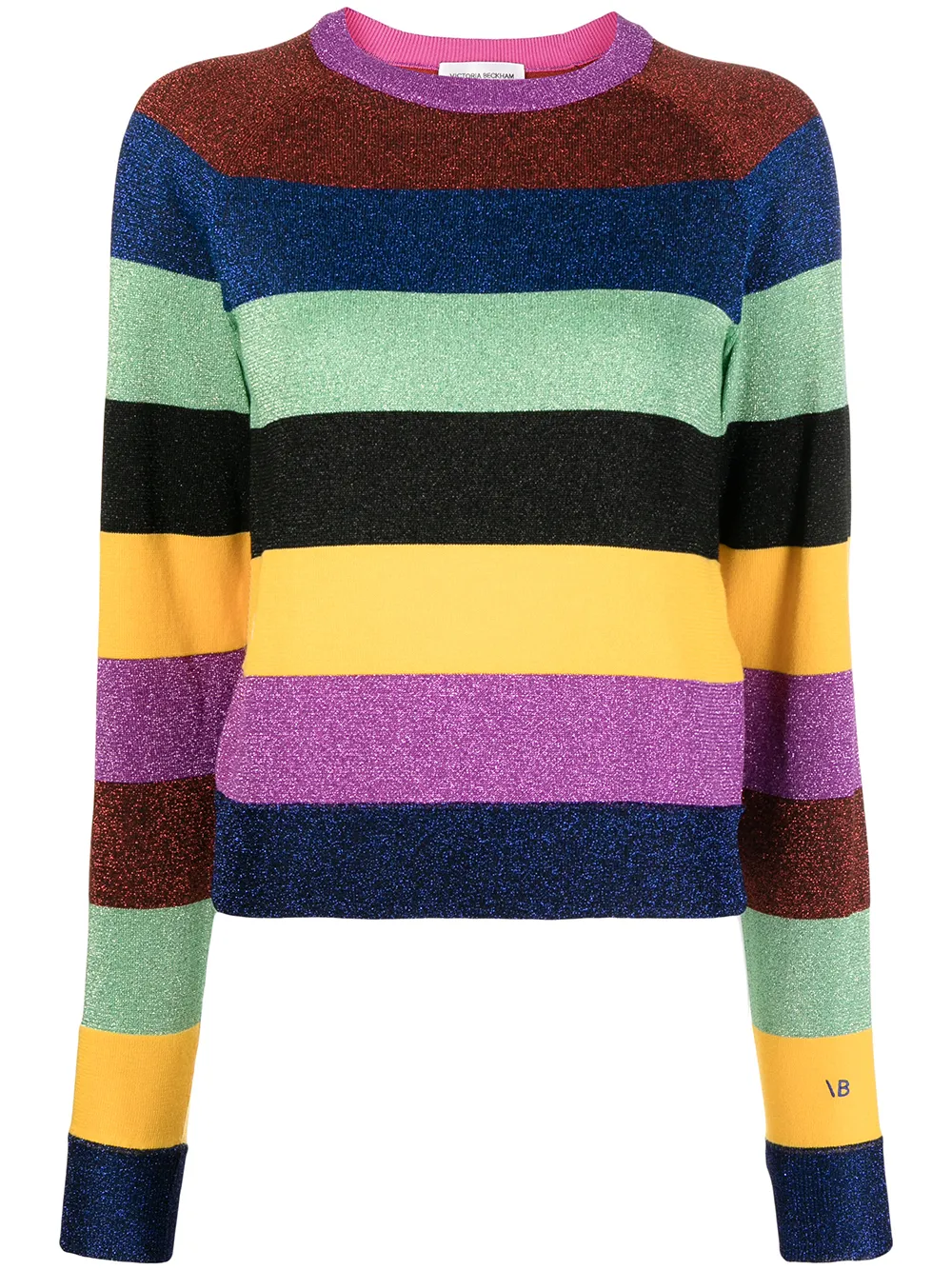 

Victoria Beckham striped pattern knitted top - Blue