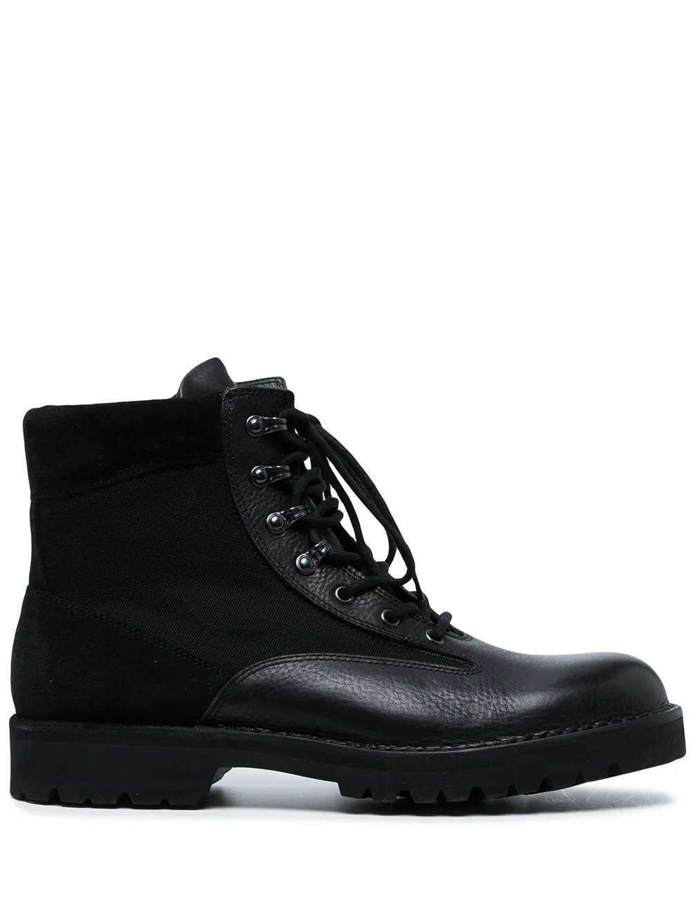 

Maharishi panelled lace-up boots - Black