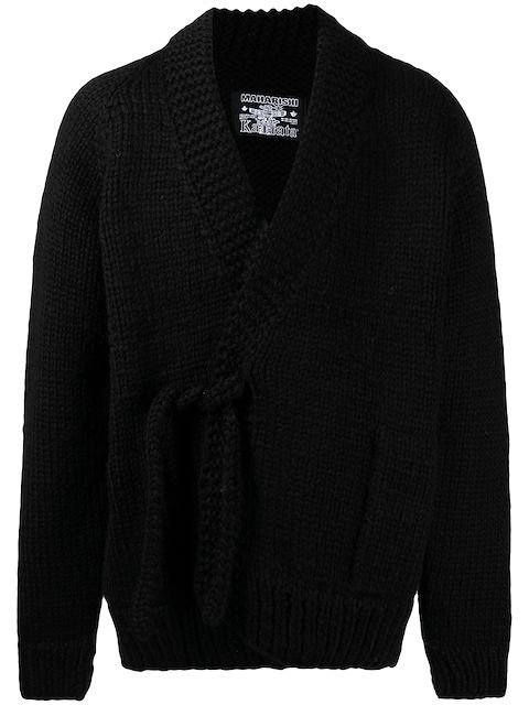 Maharishi Cardigan mit Schleifenverschluss