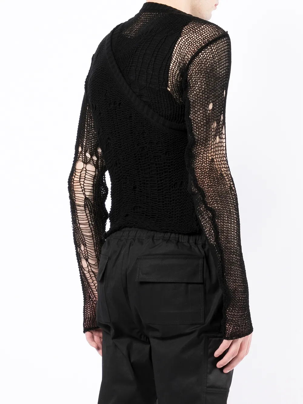 Rick Owens Banana Net distressed-knit Jumper - Farfetch