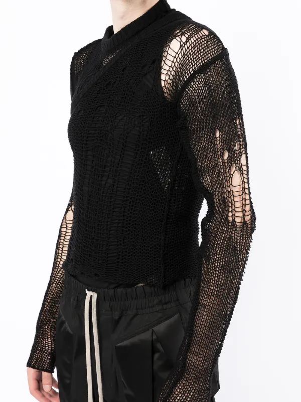 Shop Rick Owens Banana Net distressed 