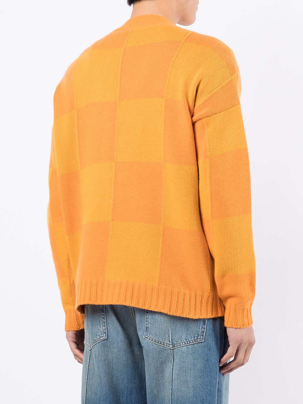 Off-White intarsia-pattern cardigan Men