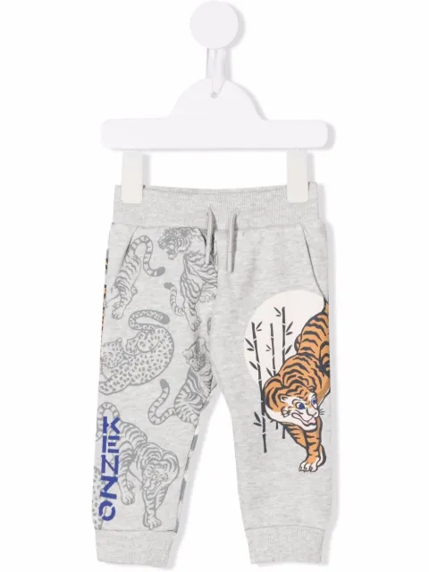 Kenzo Kids بنطال رياضي قطن بطبعة نمر